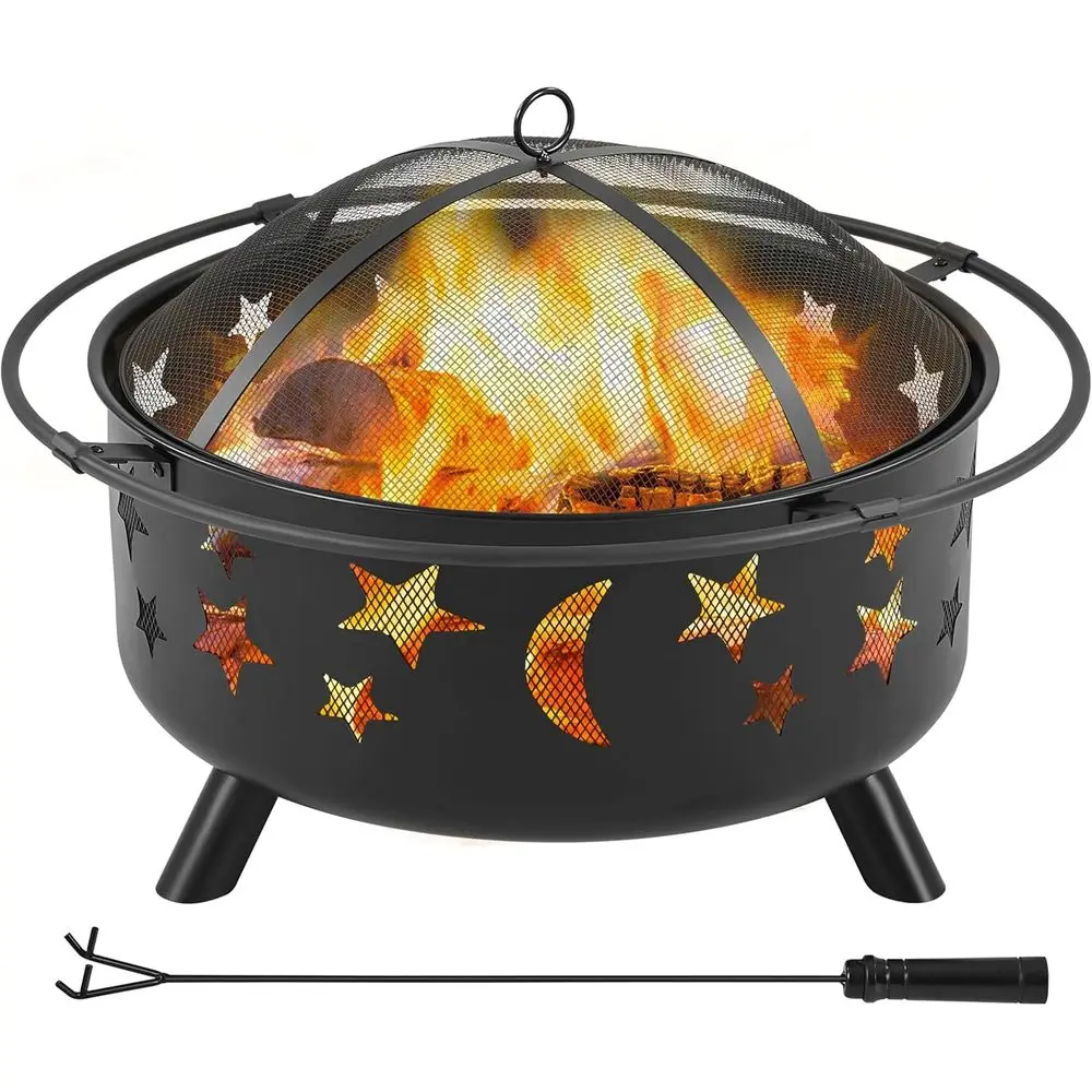 Fire Pit Bowl - Brasero Grande para Exteriores con Recipiente