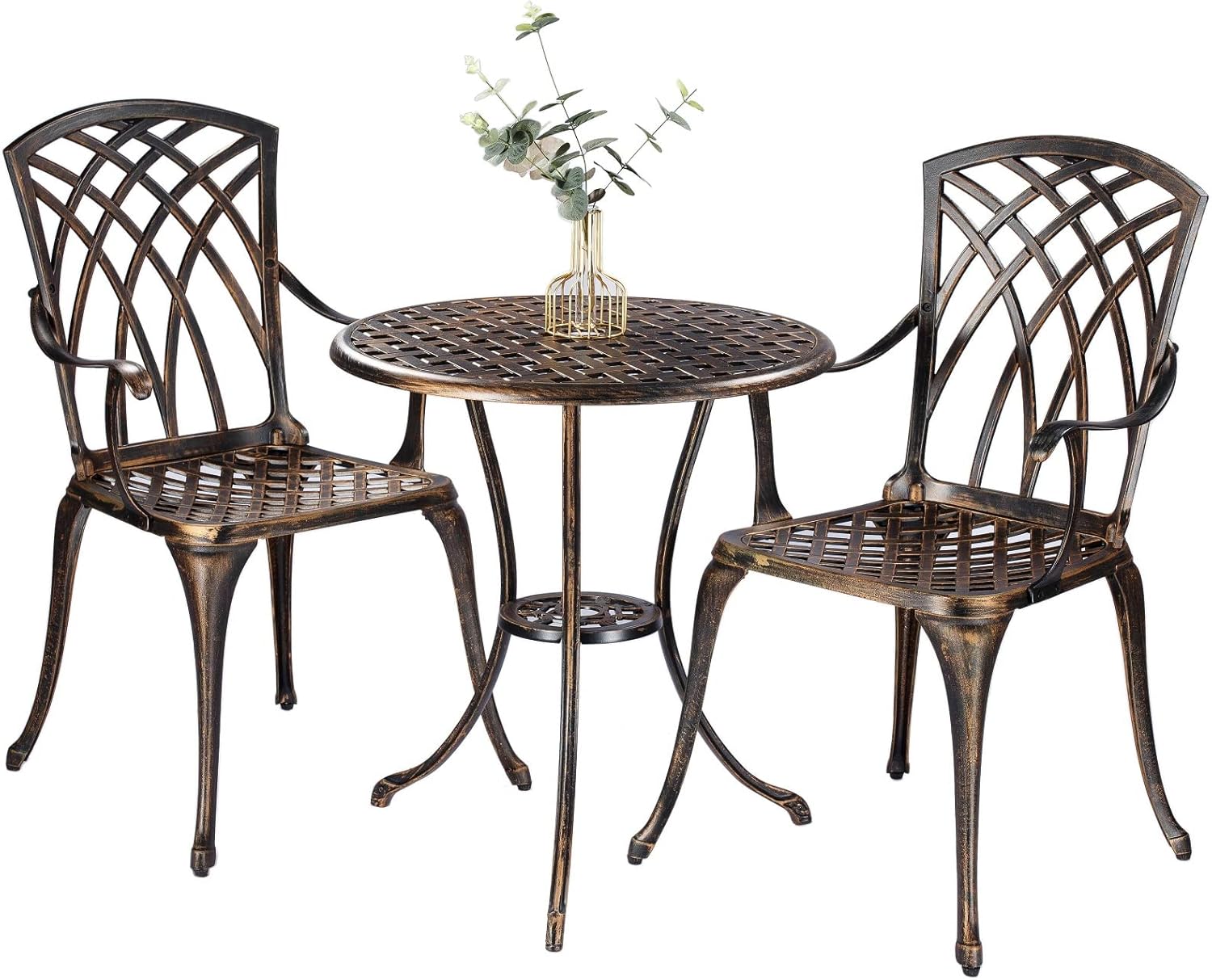 Outdoor Furniture With Umbrella - Conjunto de bistró de 3 piezas