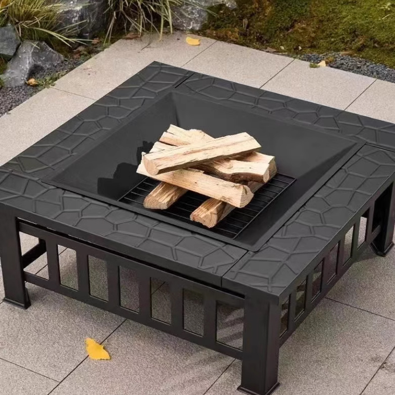 Fire Pit Bowl - Brasero de Metal para Exteriores, Chimenea