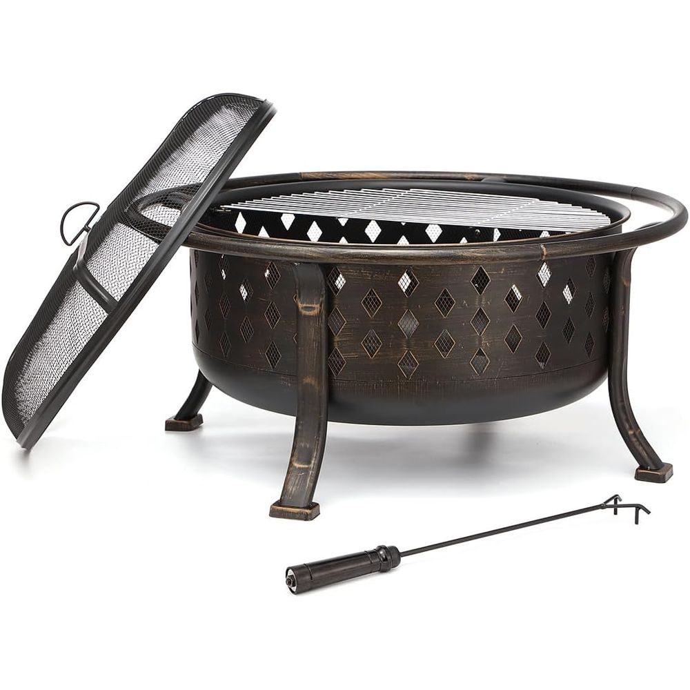 Brasero de Leña para Exteriore - Fire Pit Bowl reseña y precio
