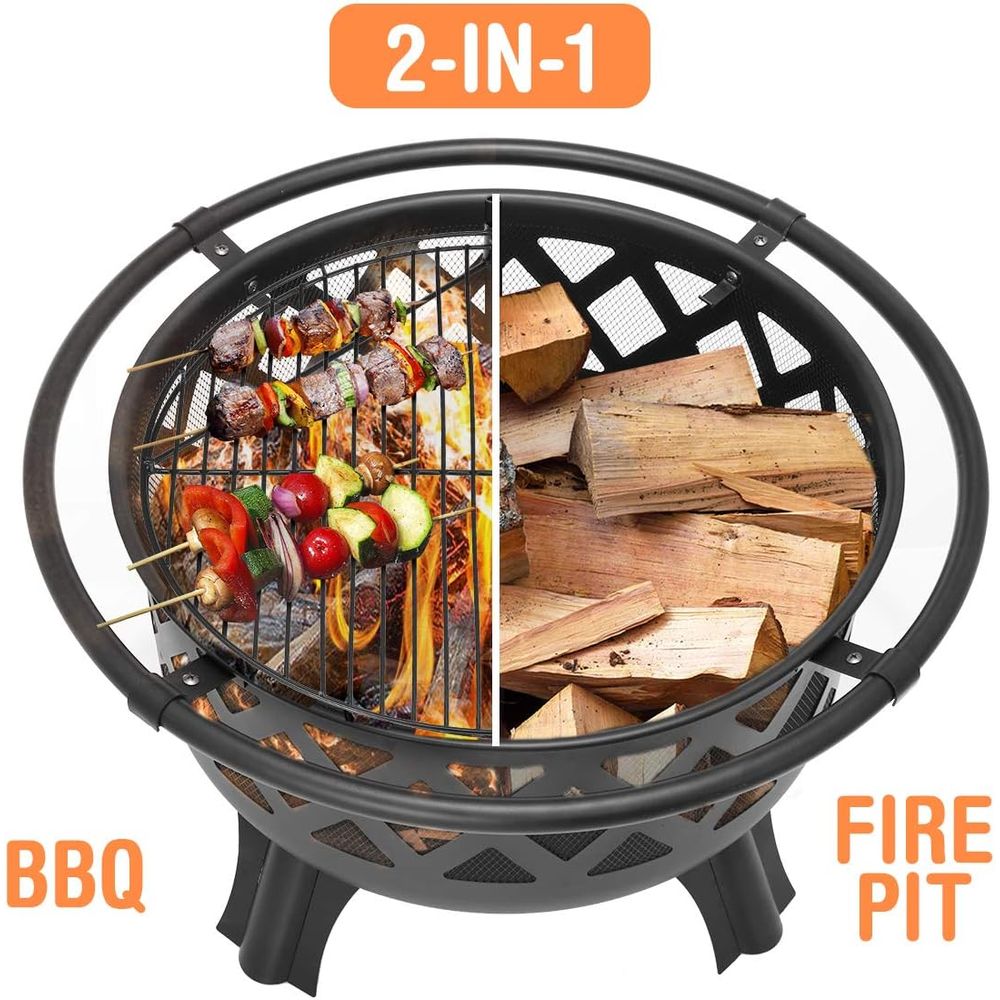 Brasero de Leña para Exteriore - Fire Pit Bowl reseña y precio