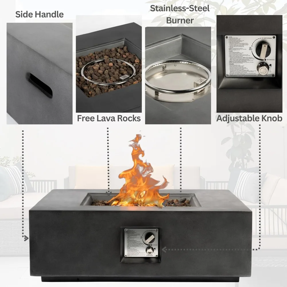 Mesa para fogones de propano p - Fire Pit Bowl reseña y precio