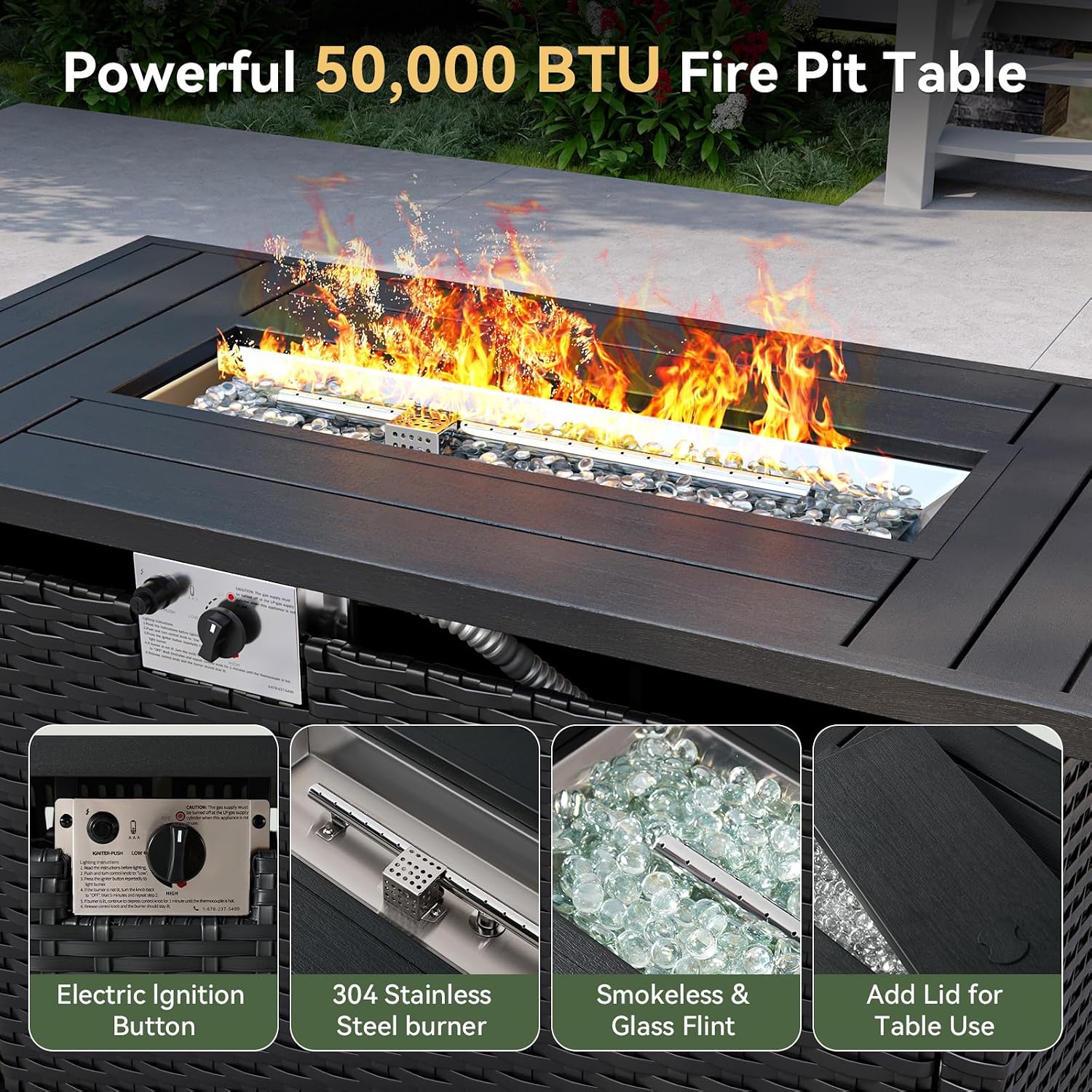 Conjunto de Muebles de Patio c - Outdoor Furniture With Fire Pit Table reseña y precio