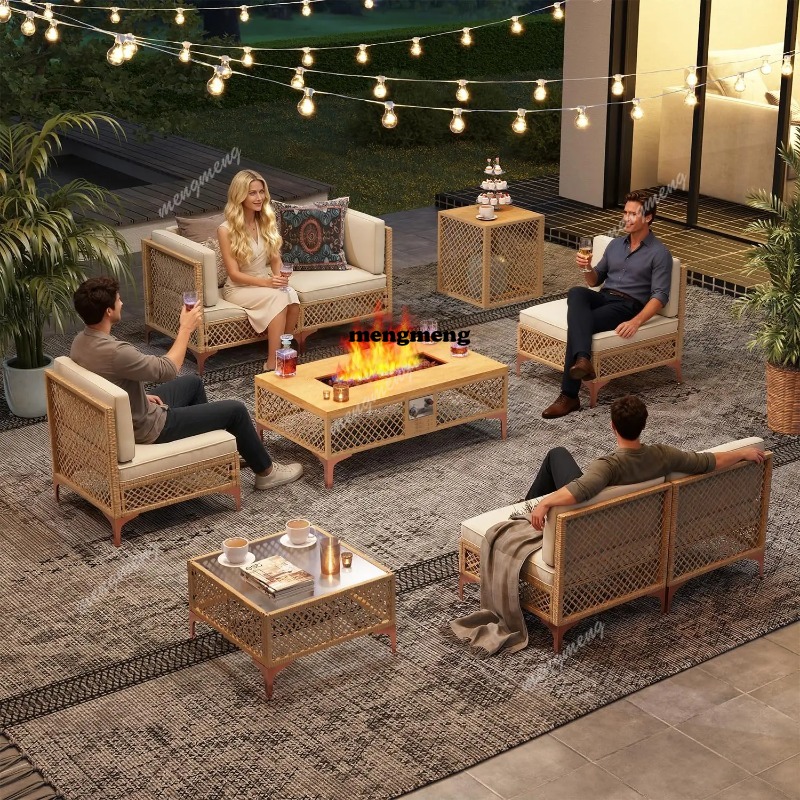 Conjunto de Muebles de Patio d - Outdoor Furniture With Fire Pit Table reseña y precio