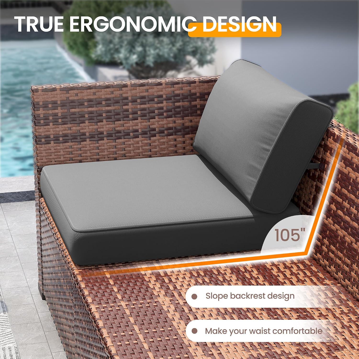 Mesa de conversación de 44'' c - Outdoor Furniture With Fire Pit Table reseña y precio