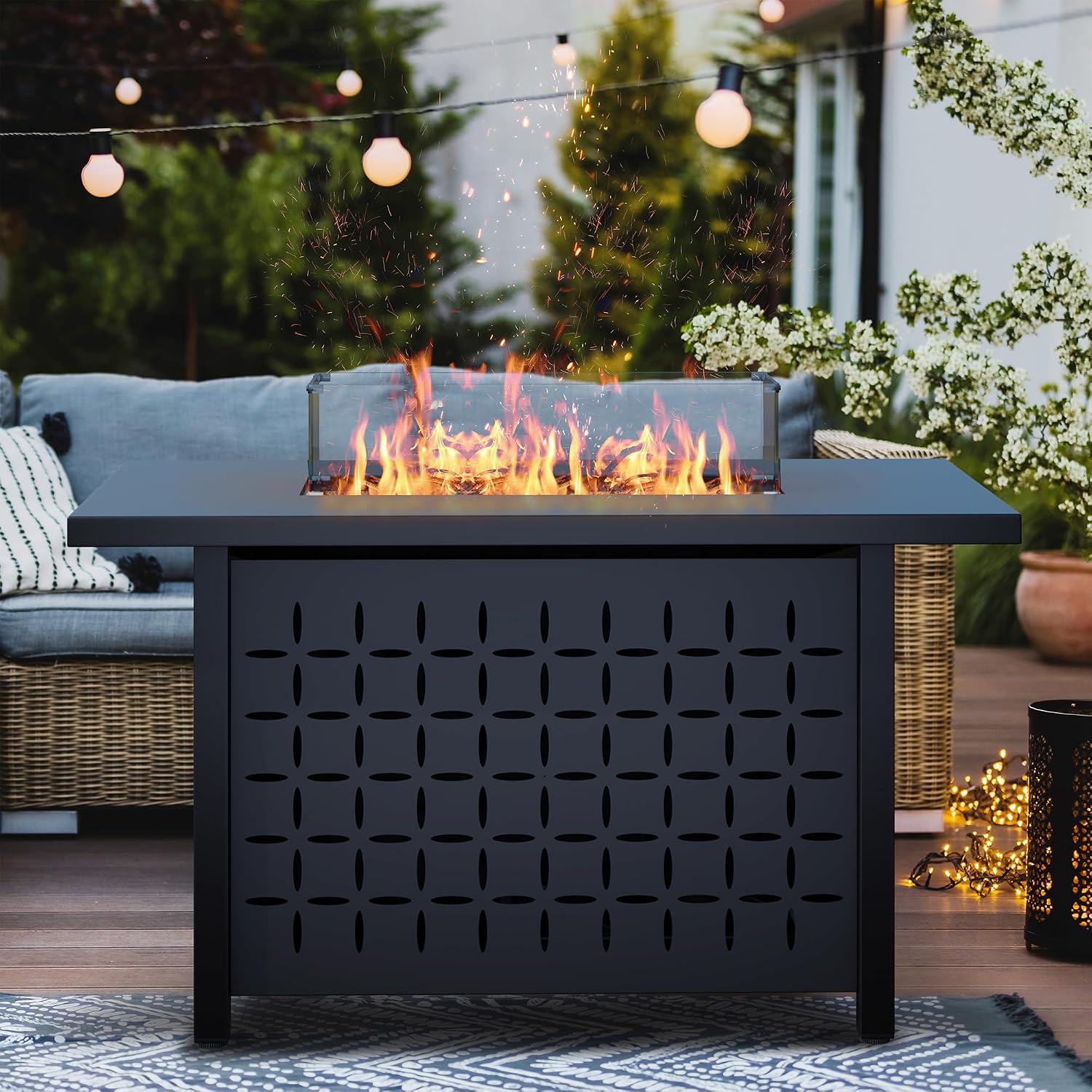 Juego de Muebles de Patio de 8 - Outdoor Furniture With Fire Pit Table reseña y precio