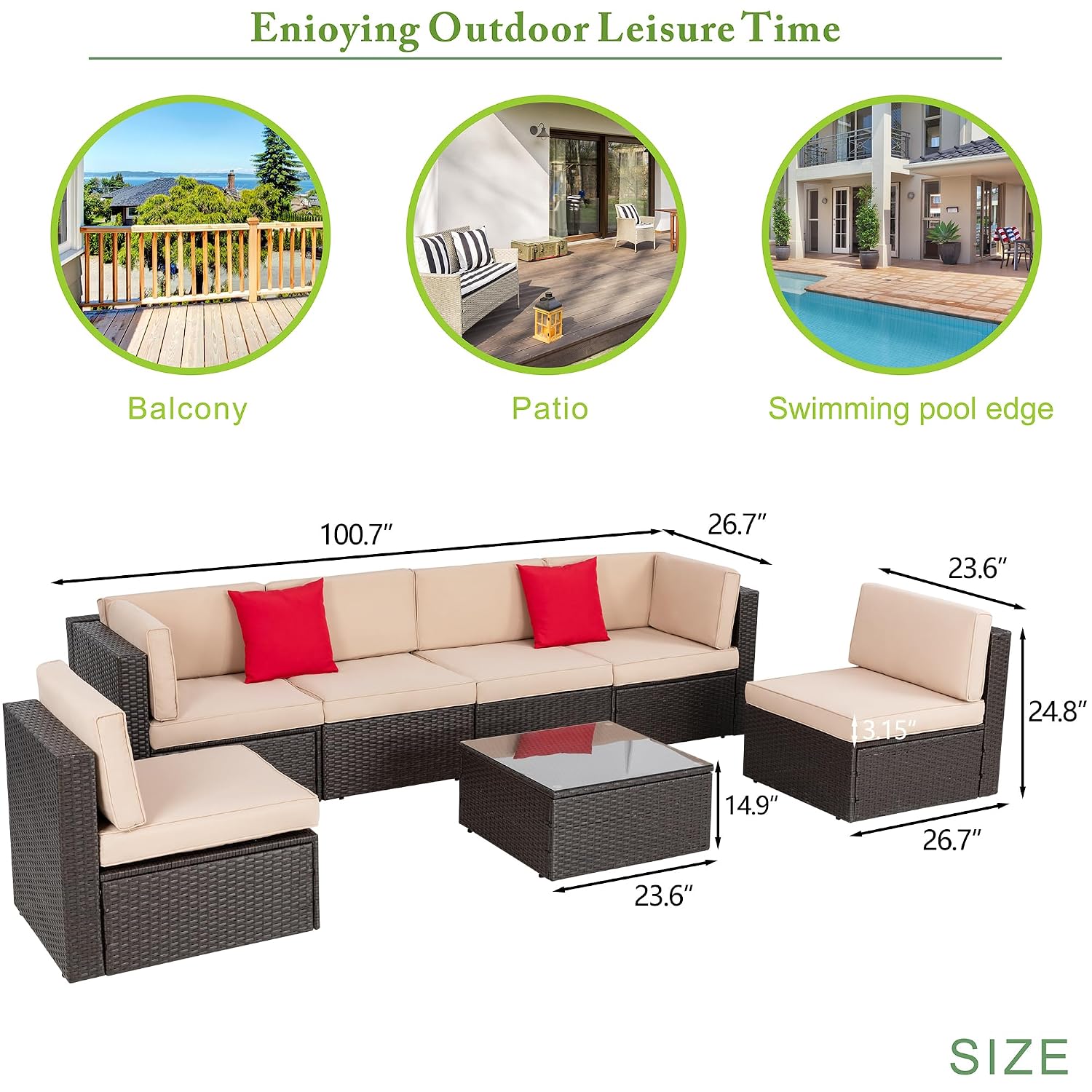 Juego de Muebles de Patio de 8 - Outdoor Furniture With Fire Pit Table reseña y precio