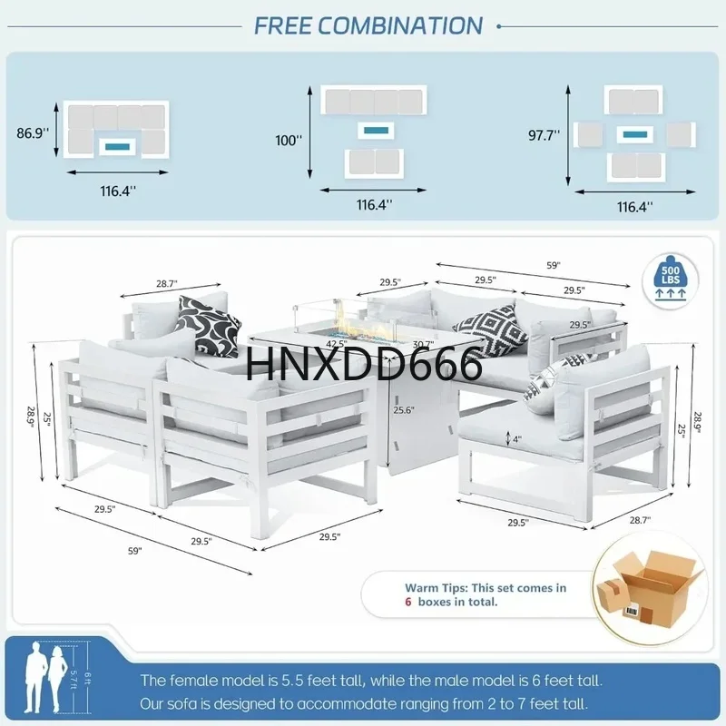 Conjunto de conversación para  - Outdoor Furniture With Fire Pit Table reseña y precio