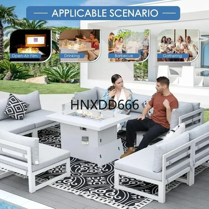 Conjunto de conversación para  - Outdoor Furniture With Fire Pit Table reseña y precio