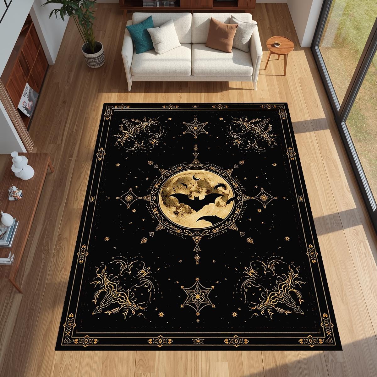 Alfombra grande con estampado  - Outdoor Furniture For Cafe reseña y precio