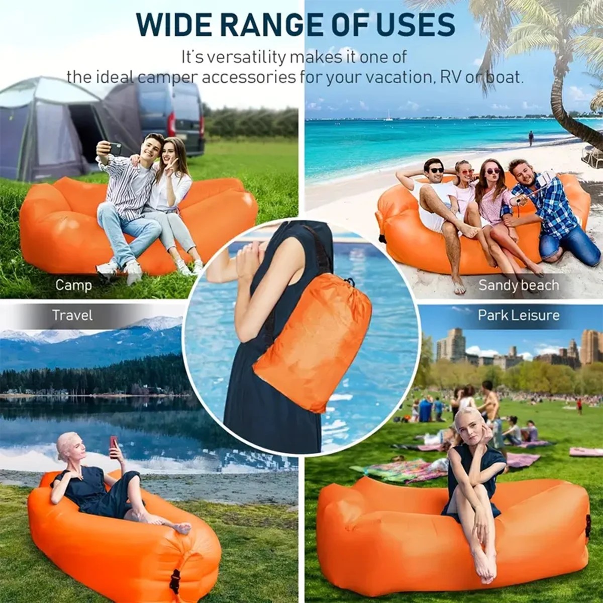 Hamaca inflable portátil con s - Outdoor Daybed Sofa reseña y precio