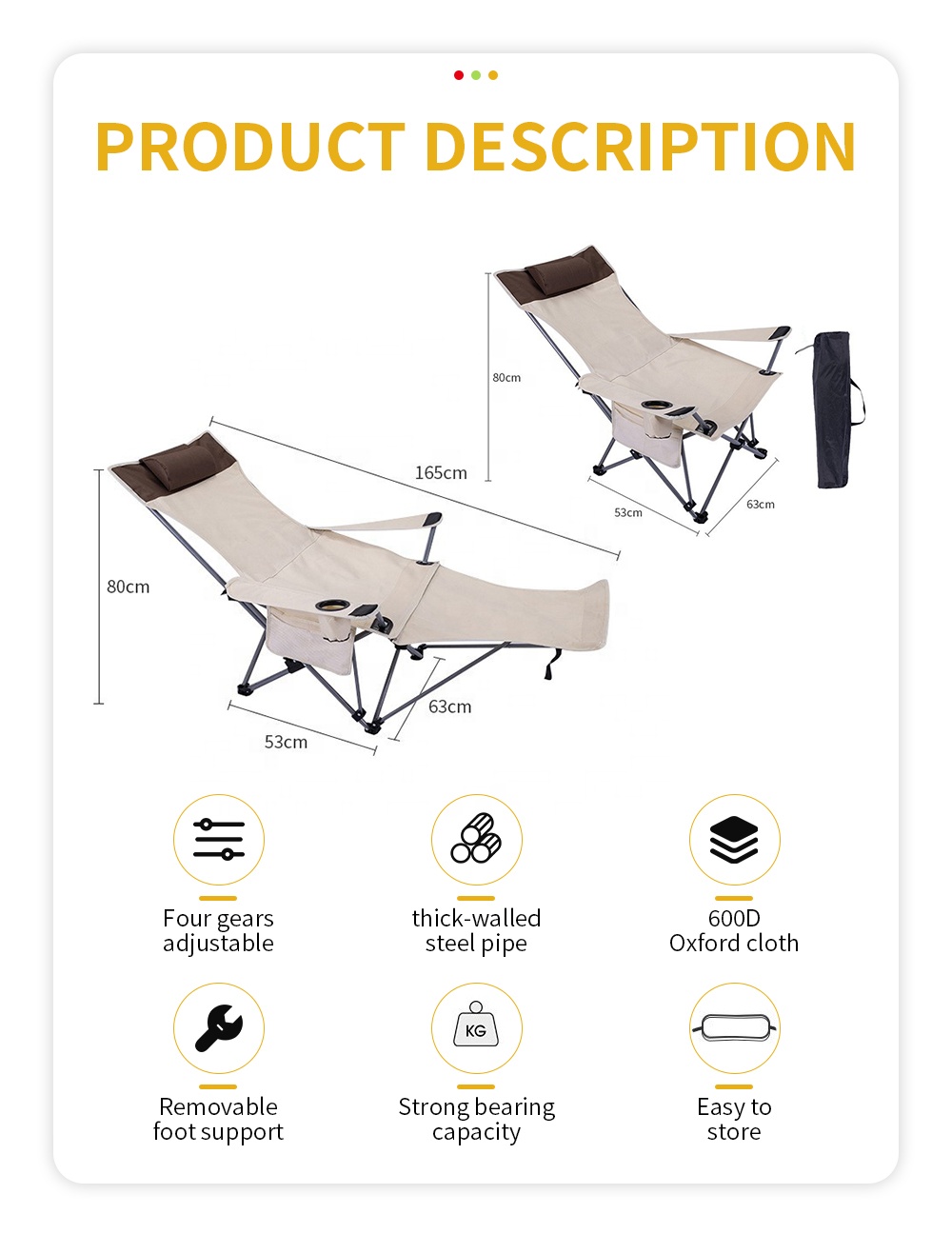 Silla Reclinable Plegable Port - Outdoor Furniture For Patio reseña y precio