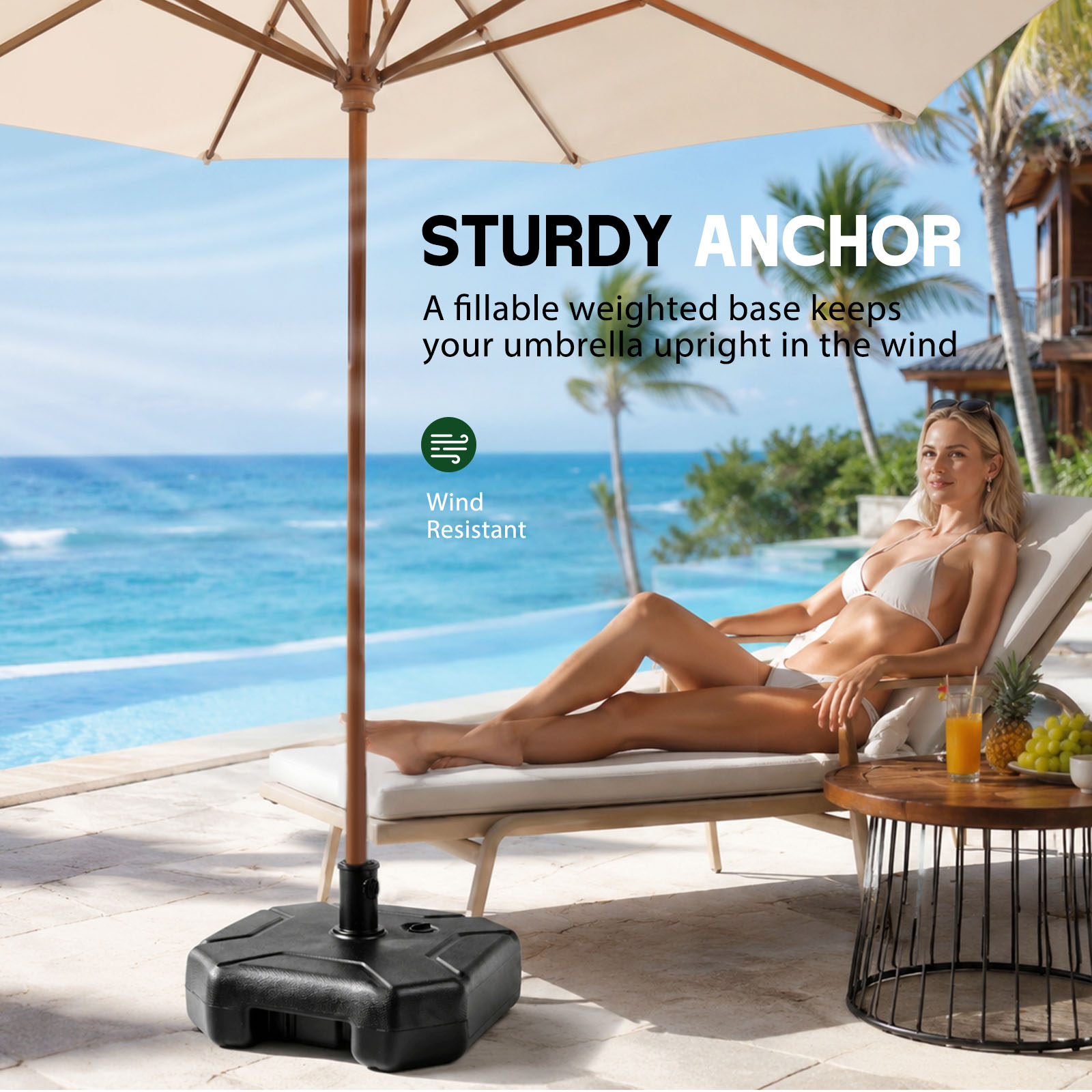 Base Rellenable para Sombrilla - Outdoor Furniture With Umbrella reseña y precio