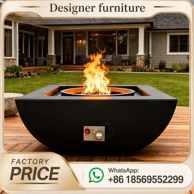 Mesa de fuego a gas para exter - Outdoor Furniture With Fire Pit Table reseña y precio