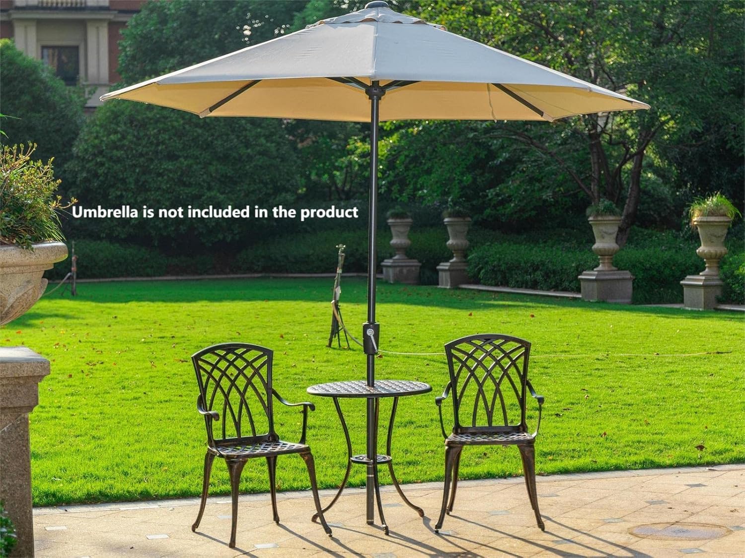 Conjunto de bistró de 3 piezas - Outdoor Furniture With Umbrella reseña y precio
