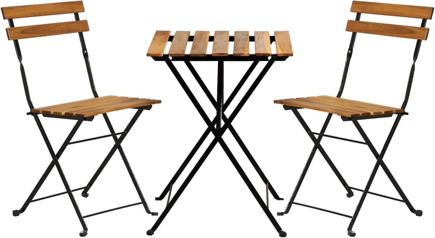 Conjunto de bistró plegable de - Outdoor Furniture For Patio reseña y precio