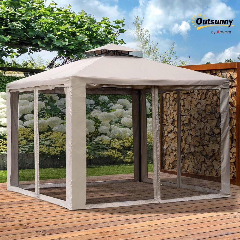 Gazebo para Patio de 9.6' x 9. - Outdoor Furniture For Patio reseña y precio