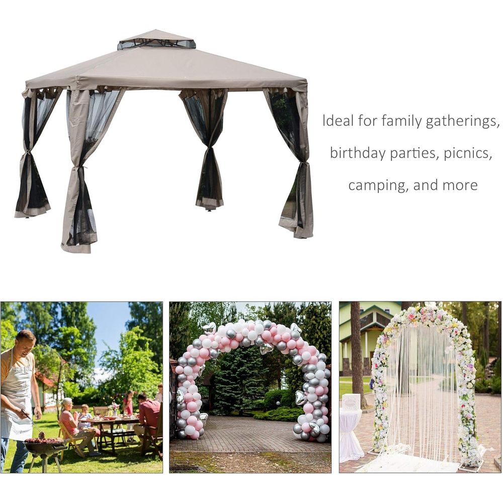 Gazebo para Patio de 9.6' x 9. - Outdoor Furniture For Patio reseña y precio