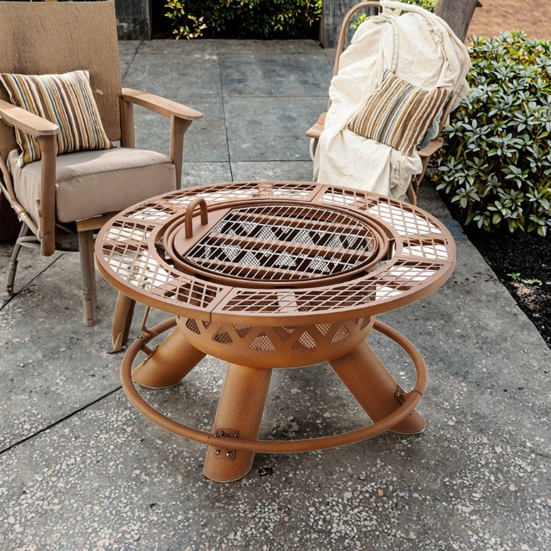 Brasero y Parrilla de Carbón d - Outdoor Furniture With Fire Pit Table reseña y precio