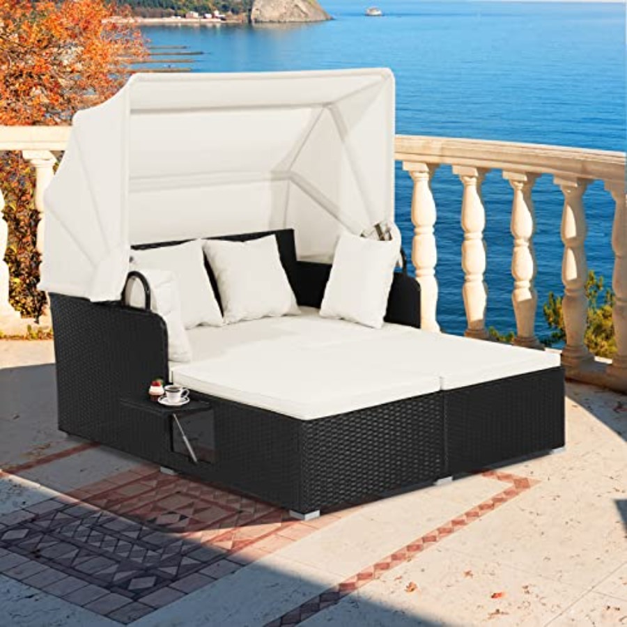 Sofá cama de mimbre sintético  - Outdoor Daybed Sofa reseña y precio