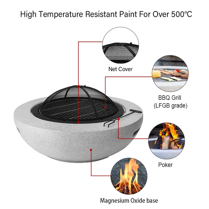 Estufa de Leña para Exteriores - Fire Pit Bowl reseña y precio
